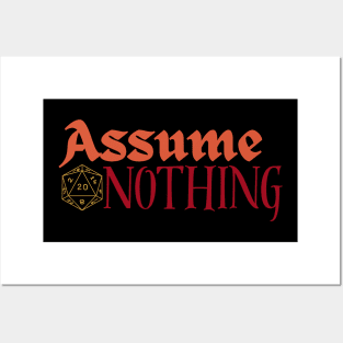 Assume Nothing - DND Nat 20 Design Posters and Art